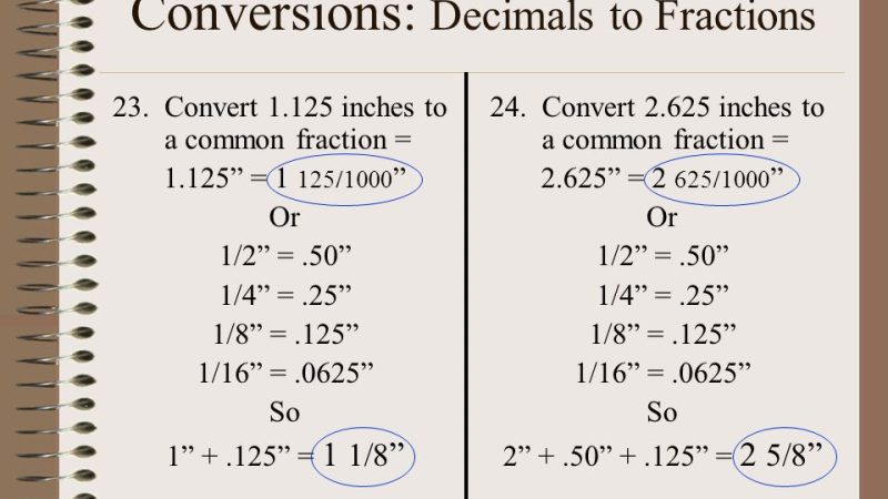 1.125 as a Fraction